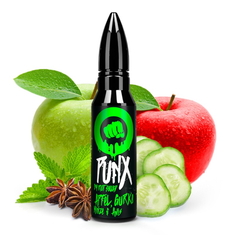 RIOT SQUAD PUNX Apfel, Minze, Gurke und Anis Aroma 15ml RIOT SQUAD PUNX Apfel, Minze, Gurke und Anis Aroma 15ml