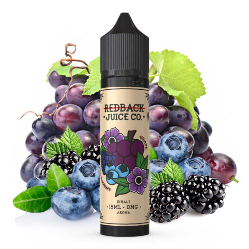 REDBACK JUICE CO. Traube, Brombeere & Heidelbeere Aroma 15ml REDBACK JUICE CO. Traube, Brombeere & Heidelbeere Aroma 15ml