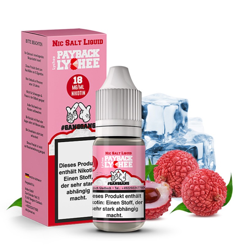 GANGGANG Payback Lychee Nikotinsalz Liquid 10 ml