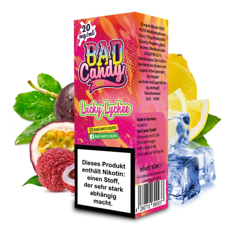 BAD CANDY Lucky Lychee Nikotinsalz Liquid 10 ml