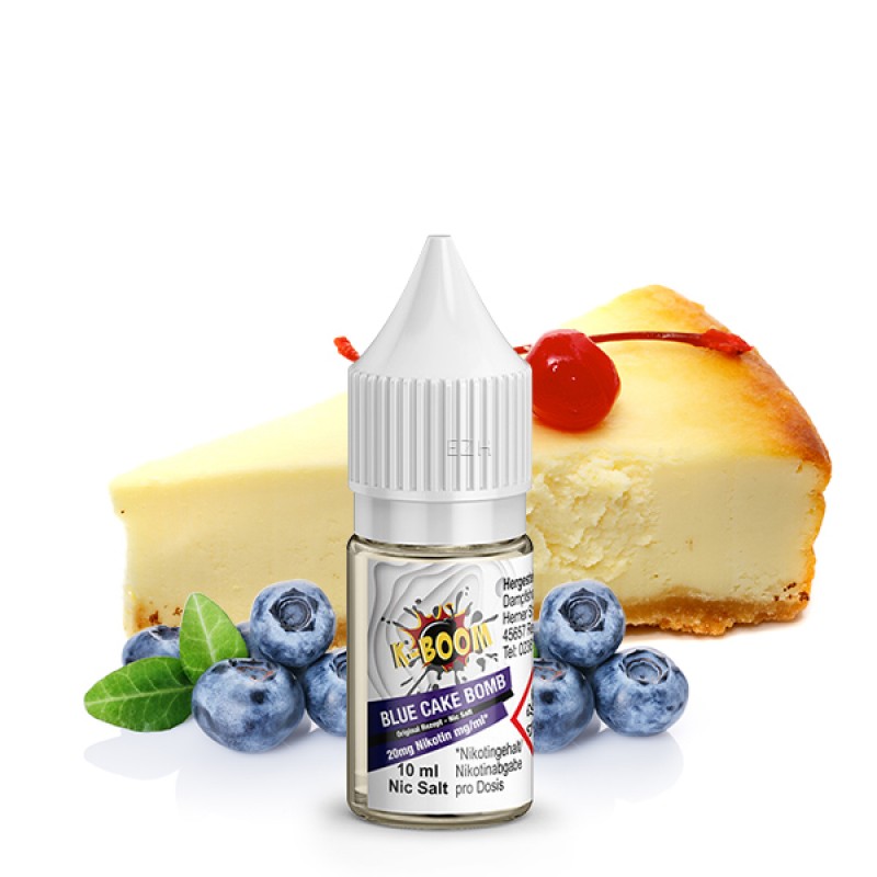 K-BOOM Blue Cake Bomb Original Rezept Nikotinsalz Liquid 10 ml