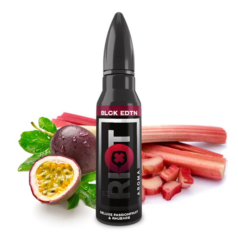 RIOT SQUAD Black Edition Deluxe Passionfruit & Rhubarb Aroma 15ml RIOT SQUAD Black Edition Deluxe Passionfruit & Rhubarb Aroma 15ml