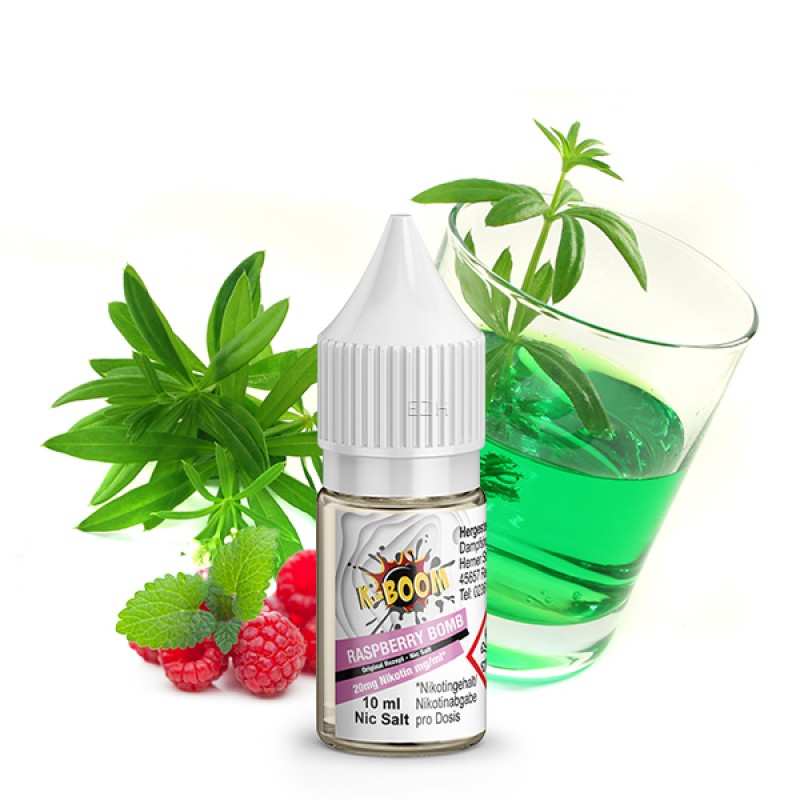 K-BOOM Raspberry Bomb Original Rezept Nikotinsalz Liquid 10 ml