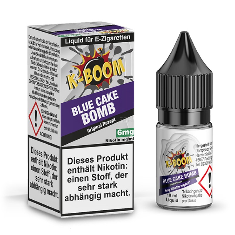 K-BOOM Blue Cake Bomb Original Rezept Liquid 10 ml K-BOOM Blue Cake Bomb Original Rezept Liquid 10 ml