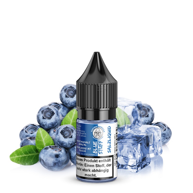 VAPING GORILLA Blue Stuff Nikotinsalz Liquid 10 ml VAPING GORILLA Blue Stuff Nikotinsalz Liquid 10 ml