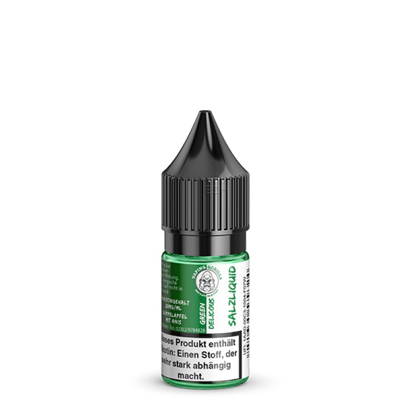 VAPING GORILLA Green Delicous Nikotinsalz Liquid 10 ml VAPING GORILLA Green Delicous Nikotinsalz Liquid 10 ml
