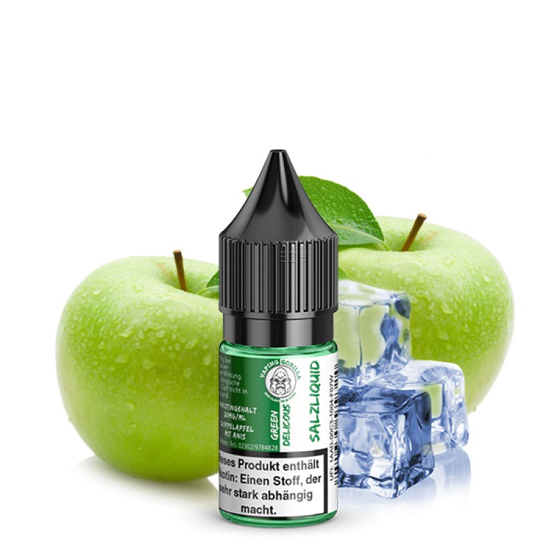 VAPING GORILLA Green Delicous Nikotinsalz Liquid 10 ml VAPING GORILLA Green Delicous Nikotinsalz Liquid 10 ml